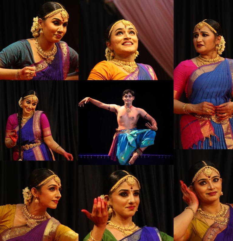 Aamoda Narthaki displaying Bharatanatyam performance
