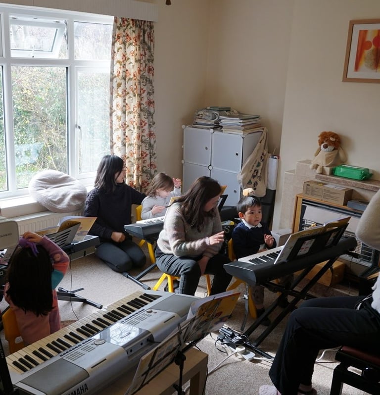 Photo1 – student participating in music lesson