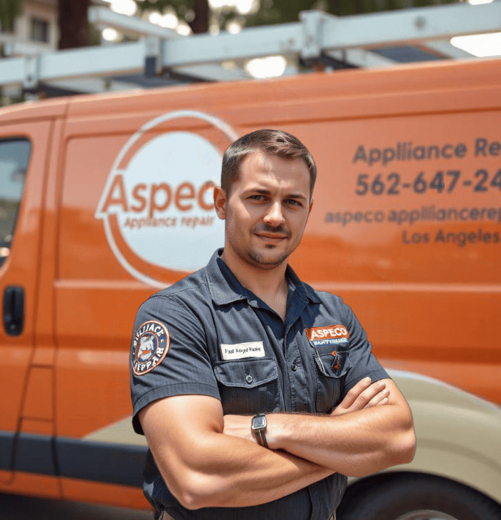 Aspeco appliance repair technician cargo van Los Angeles California
