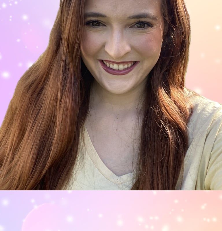 a woman with long hair and a smile on her face