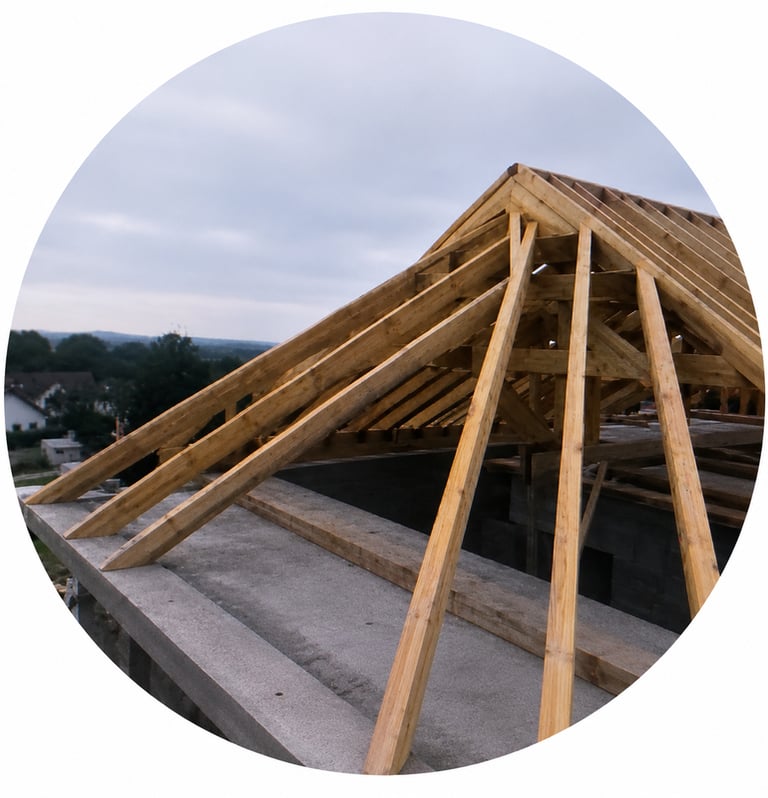 Montage de charpente neuve