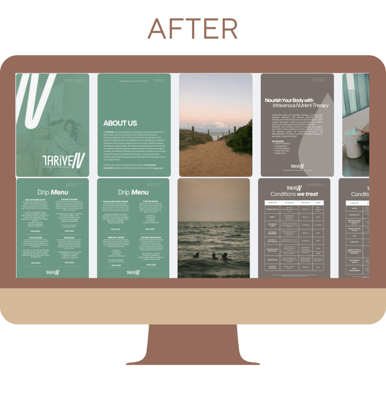 iv drip business menu after social media collaboration