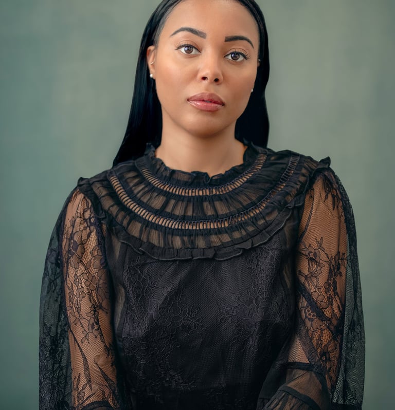 Sharifa headshot British female voice actor studio