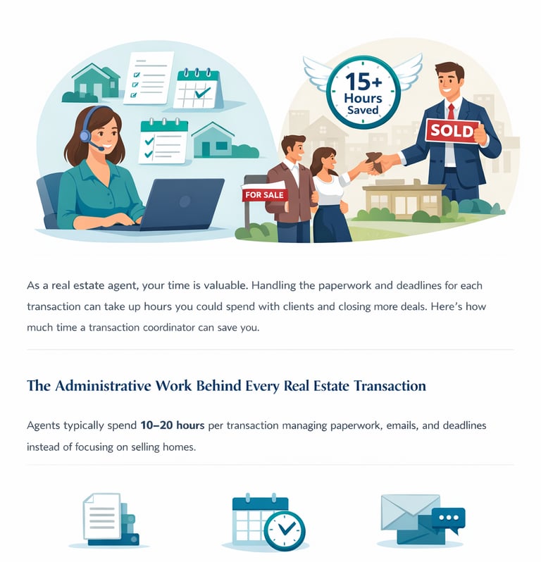 real estate agent saving time with a transaction coordinator