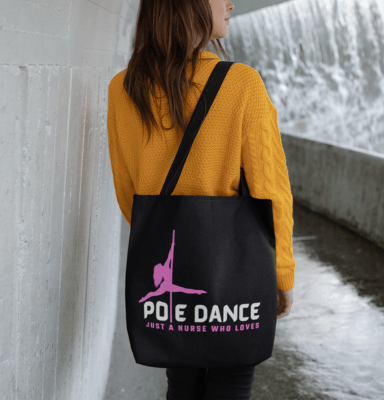 nurse pole dance tote bag