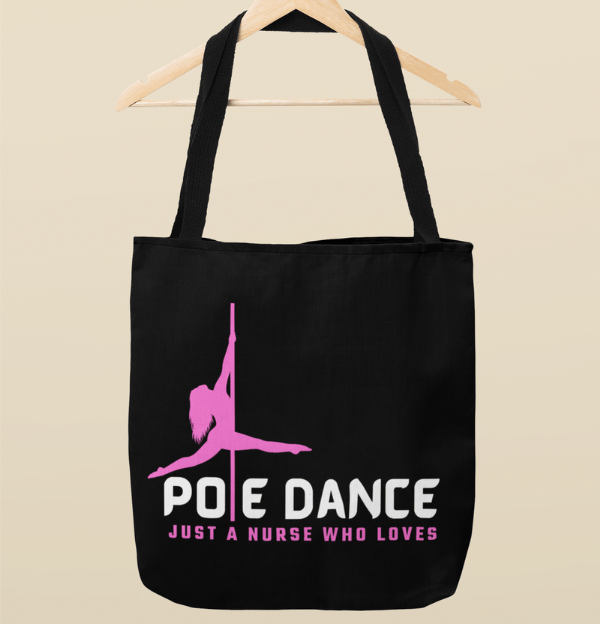 nurse pole dance tote bag