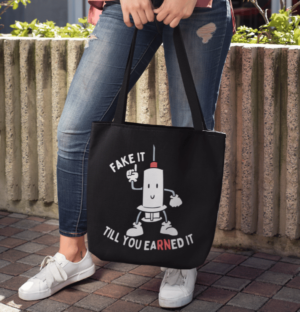 earned it tote bag