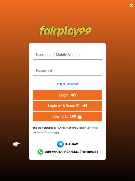 fairplayid99 login