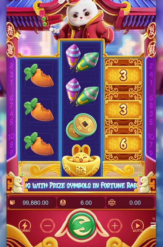 Tela de jogo Fortune Rabbit - Demonstração real do Jogo do Coelhinho