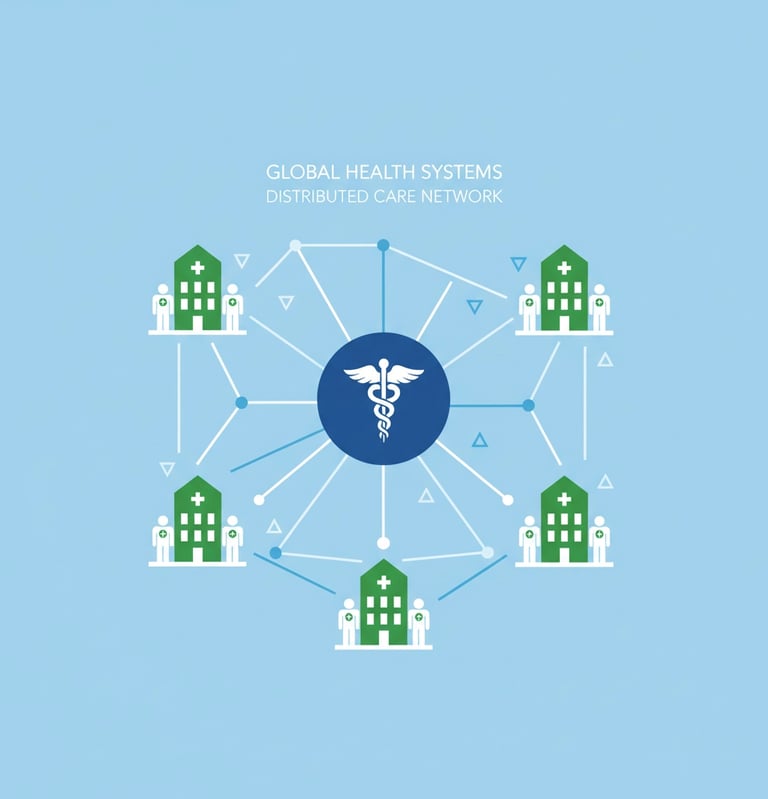Digital workforce management system showing remote supervision of healthcare staff across multiple l