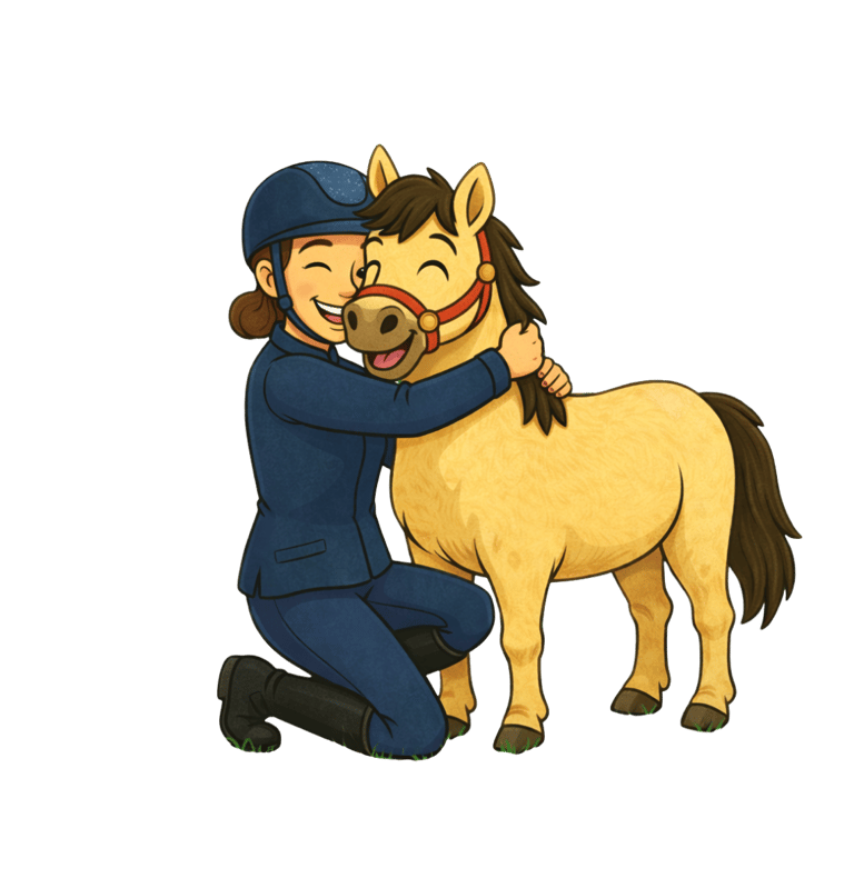 Cartoon Illustration Ponytante umarmt Pancake