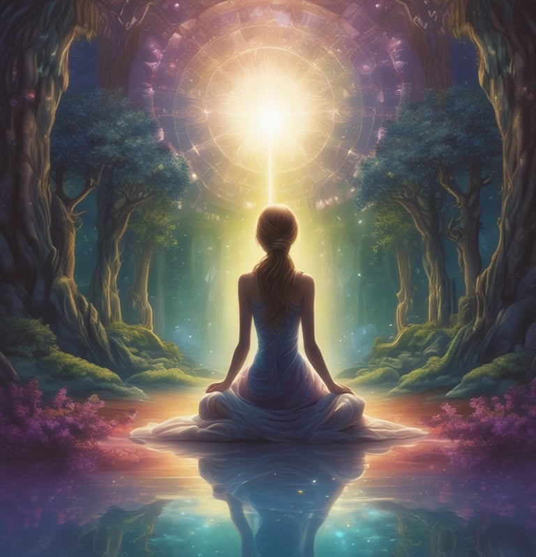 Warm ambient light softly illuminating a peaceful workspace.