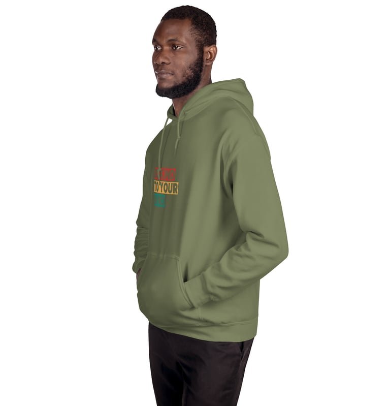 a man in a green hoodie with a green and yellow hoodie