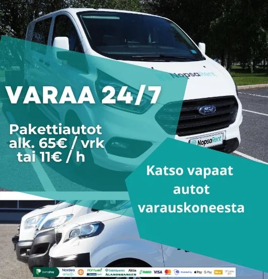 Pakettiautot alkaen 11€/h, 65€/pv Suuret ja pienet pakettiautot - laaja valikoima