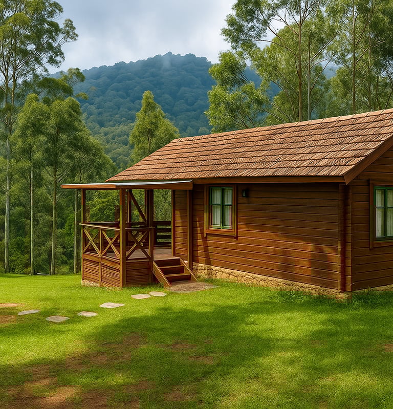The Wooden Cottage at Kookal Eco Farms