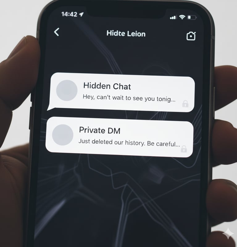 Traição virtual: mensagens escondidas em aplicativos