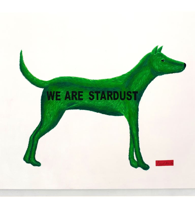 Green Dog 2020, We are stardust series, 100x120cm