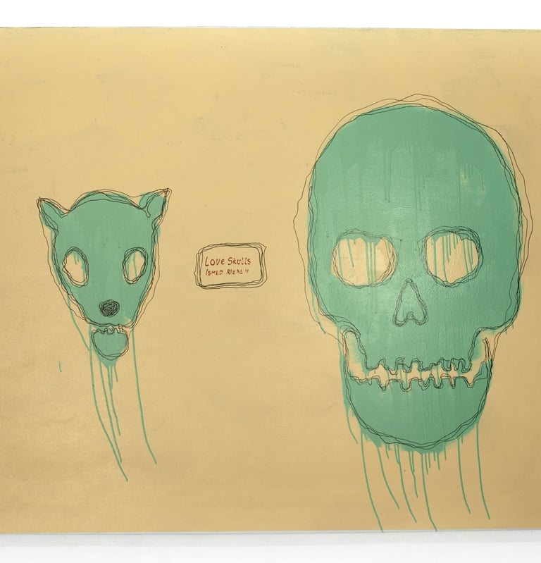 Love Skull, We are stardust series, 140x180cm