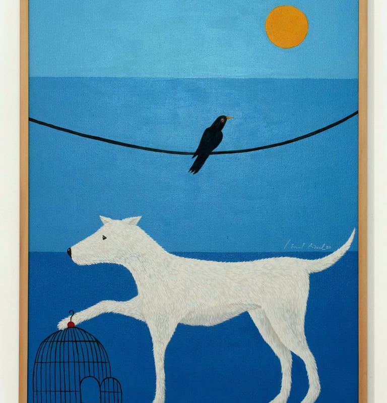 Sun and Black Bird 2020, We are stardust series, 100x70cm