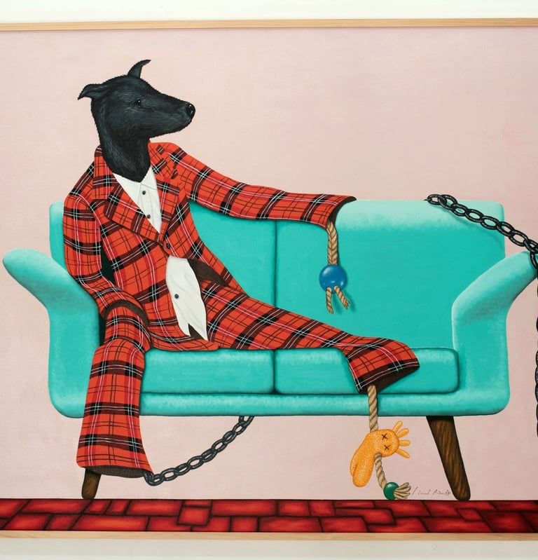 Turquoise Sofa Story 2021, We are stardust series, 120x150cm