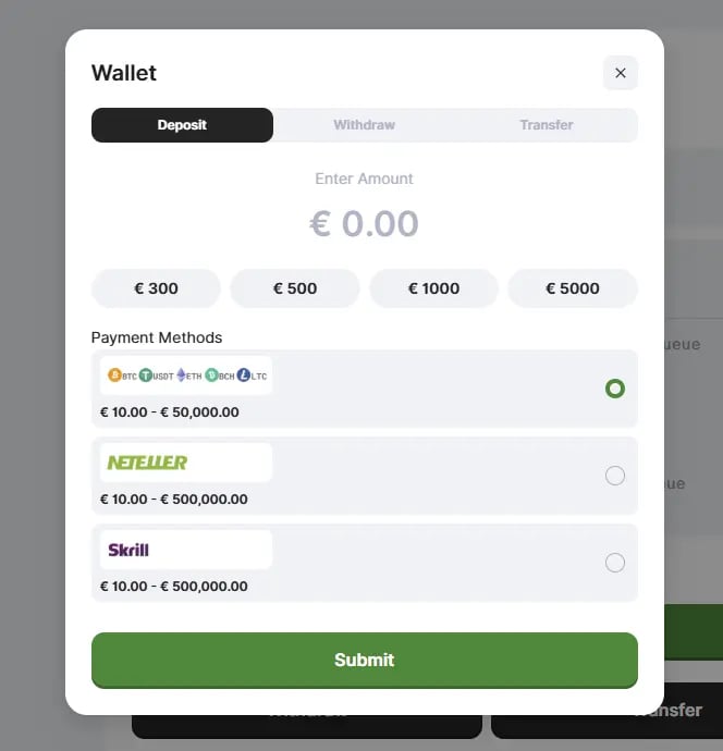 deposit bfb247 orbit exchange