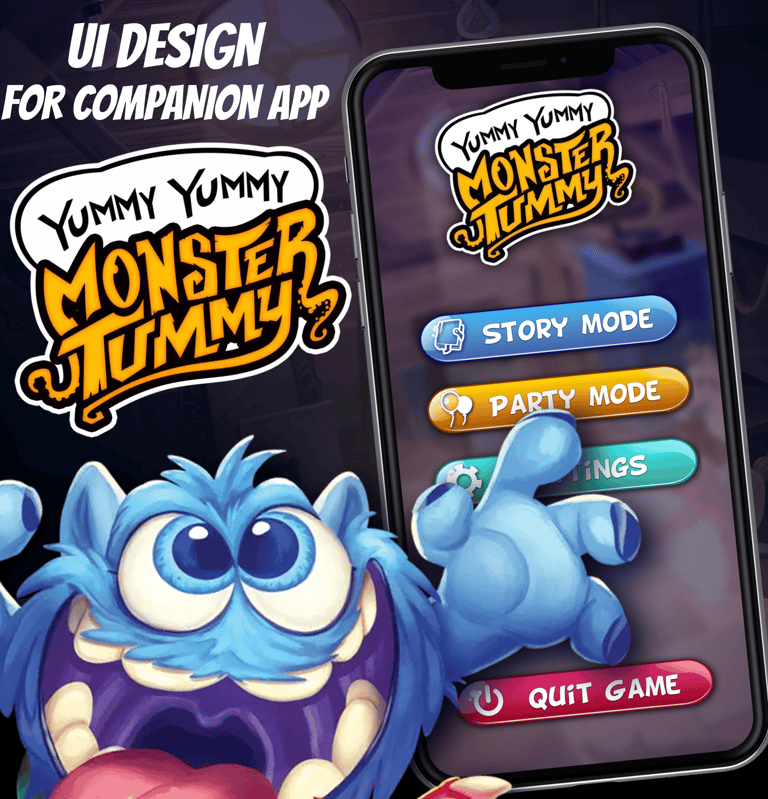 UI Design for Yummy Yummy Monster Tummy