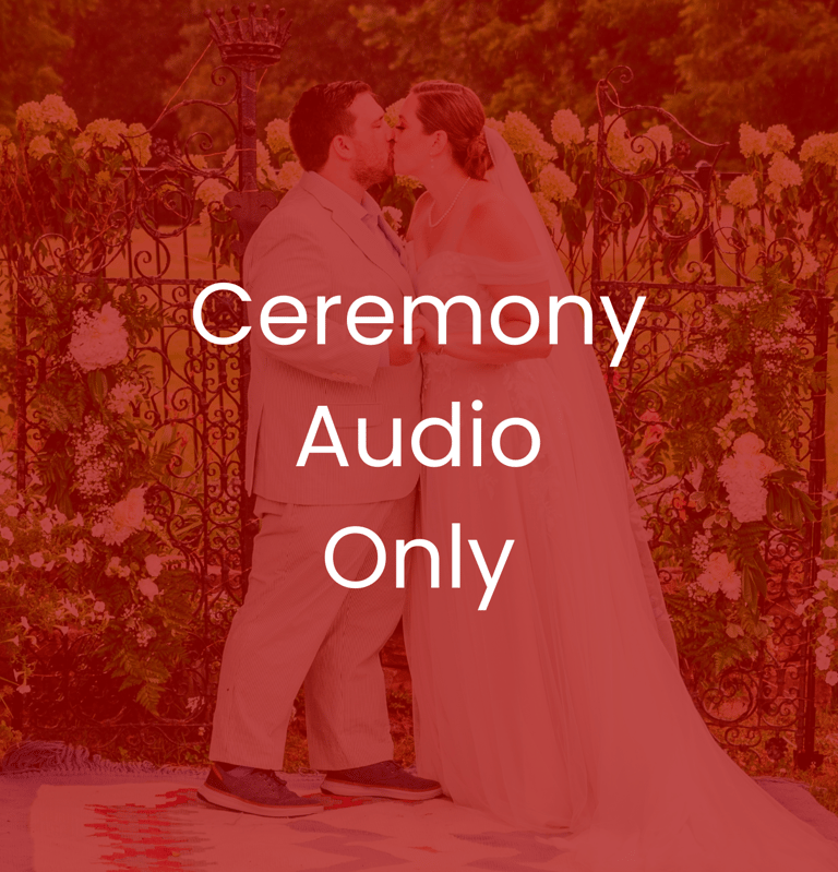 a bride and groom kissing in front of a fenced in area