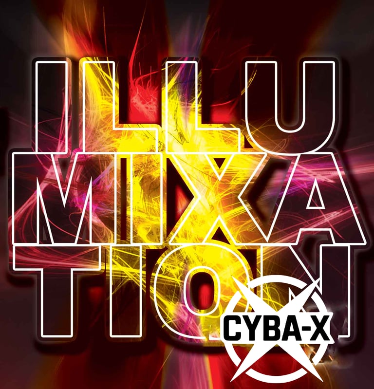 single cover with illumination shown and the Cyba-x logo