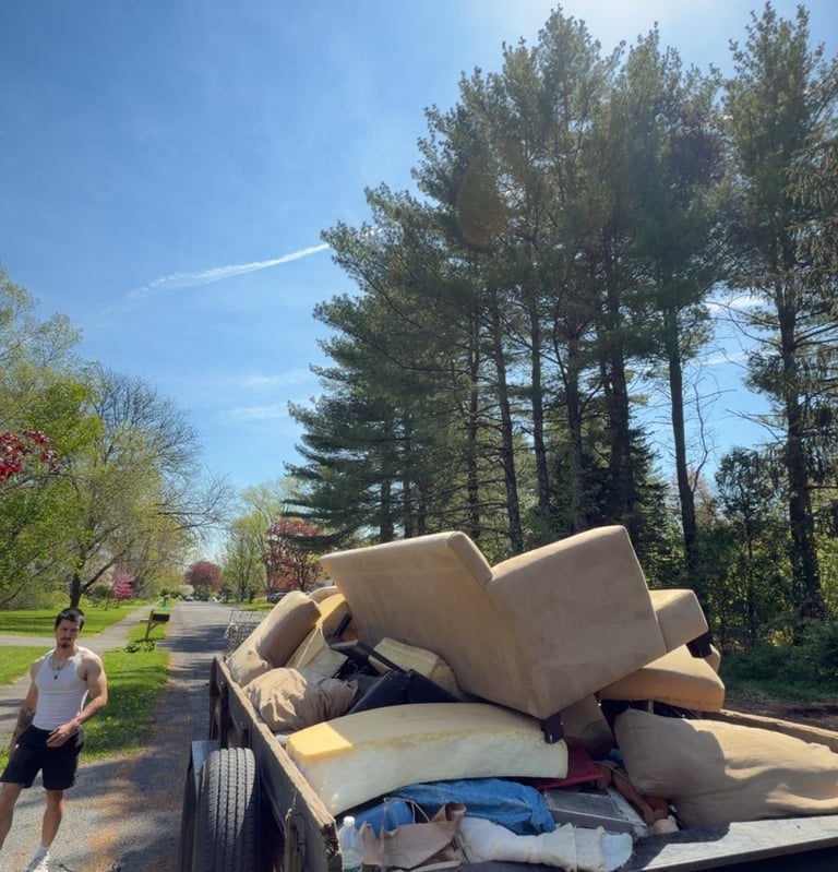 Full service junk removal project completed in Thompsonville CT