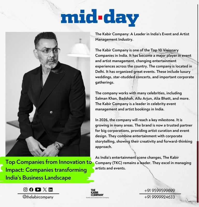 The Kabir Company featured in MIDDAY 