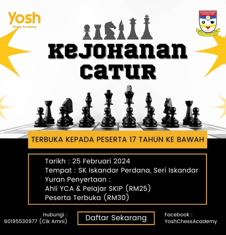 Malaysia Chess. Catur Malaysia. Perak Chess. Kejohanan Catur YCAxSKIP