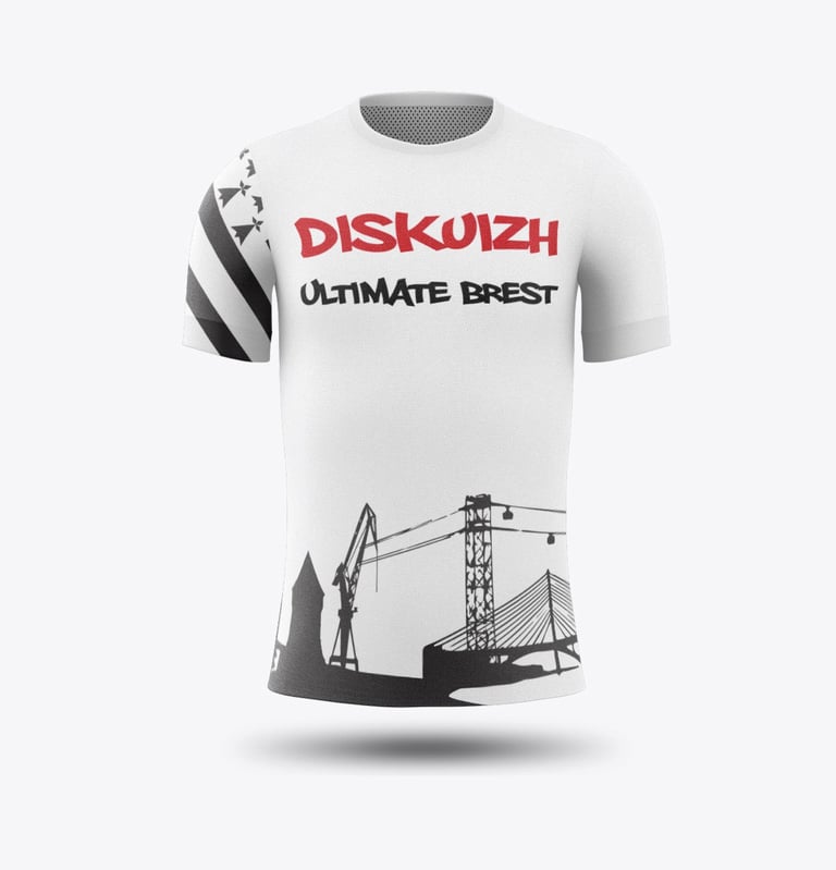 Logo Diskuizh maillot blanc de face