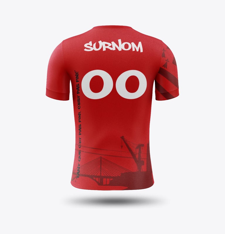 Logo Diskuizh maillot rouge de dos