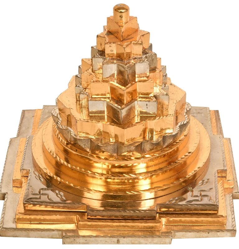 The image displays Meru shree yantra crafted by Prajjwal International Company