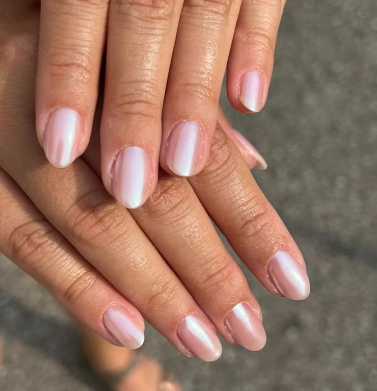 a woman's hand with a manicured manicured manicured manicured mani