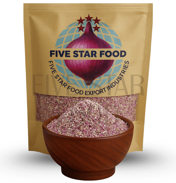Dehydrated red onion minced exporter from India