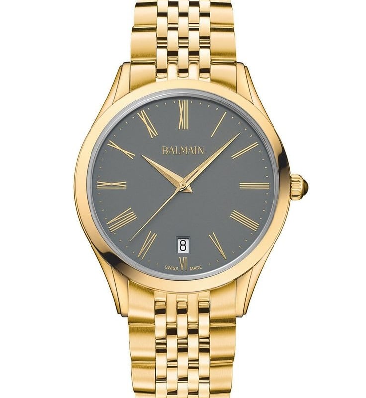 BALMAIN WATCH Classic R Grey Dial Bracelet Watch, 41mm