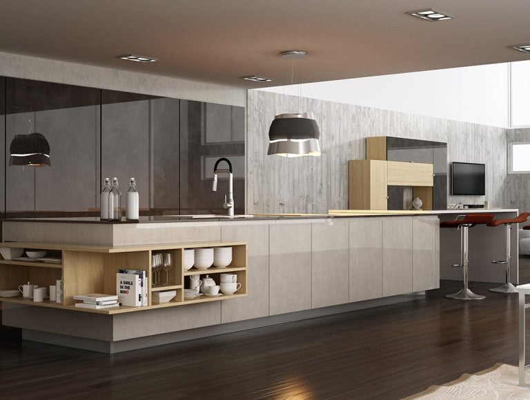 flat panel modern kitchen cabinets design in Tampa Bay