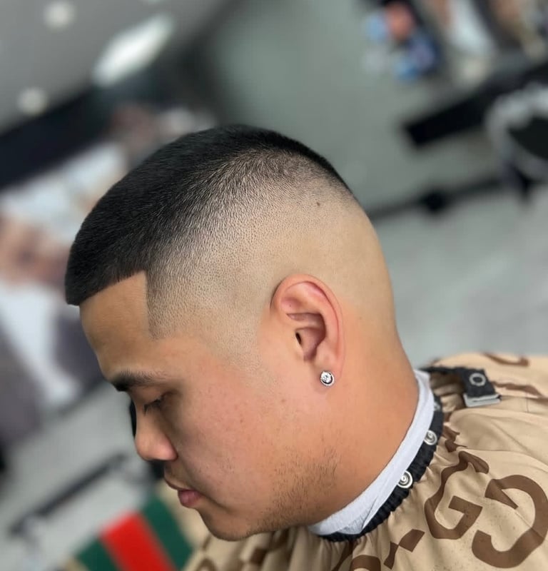 Men’s Skin Fade - Silver barbers Braybrook