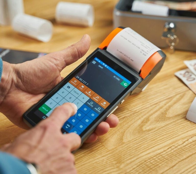 Terminal de paiement électronique (TPE) – appareil sans fil pour encaissement sécurisé.