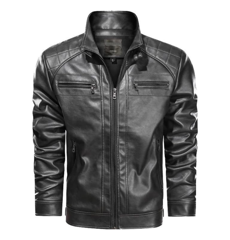 Jaqueta De Couro Masculina Slim Resistente