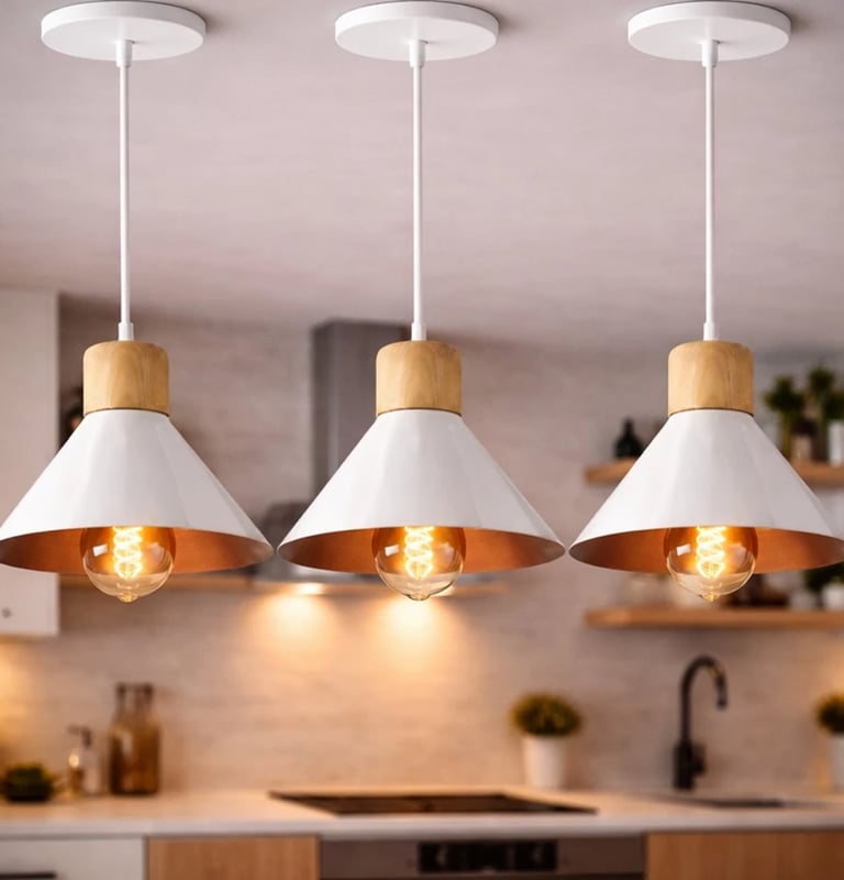 KIT 3 Luminária Pendente de teto Moderna para Sala Cozinha