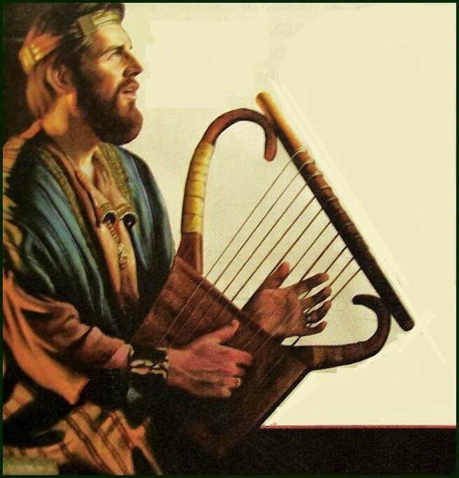 King David plays the harp