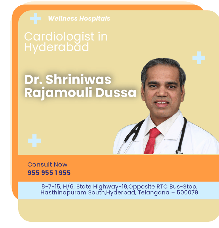 A graphical representation highlighting Dr. Shriniwas as the Best Cardiologist in Hyderabad