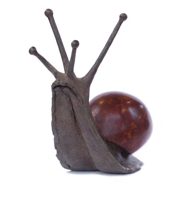 Bronze Sculpture Miniature Snail  By Mark Richard Hall