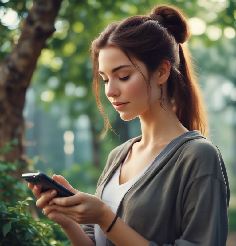 a woman in a gray sweater and a gray sweater