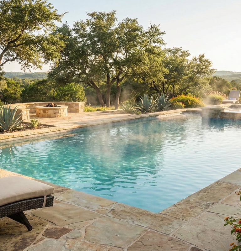 Enjoying a properly heated swimming pool