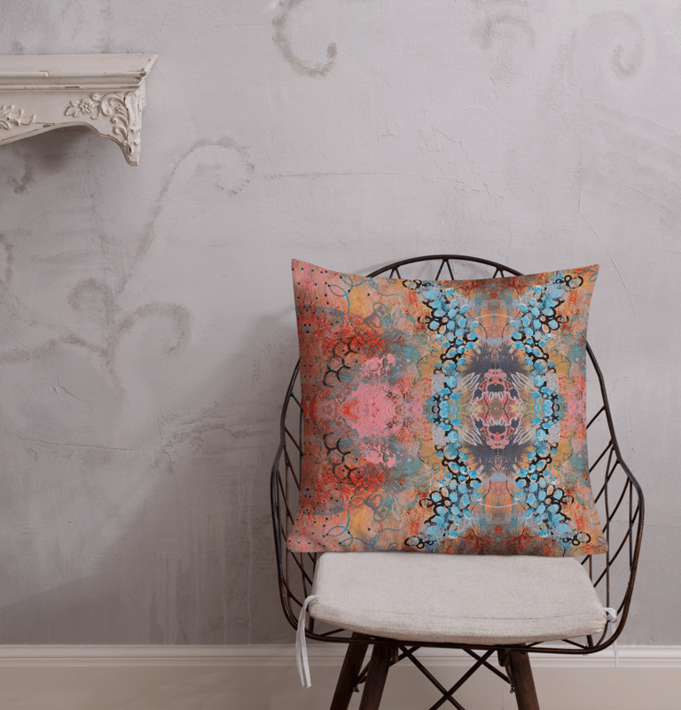 Cushion on a chair, unique Irish designer 