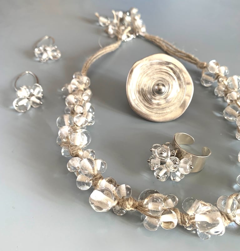 parure d'exeption réalisée en verre de Murano