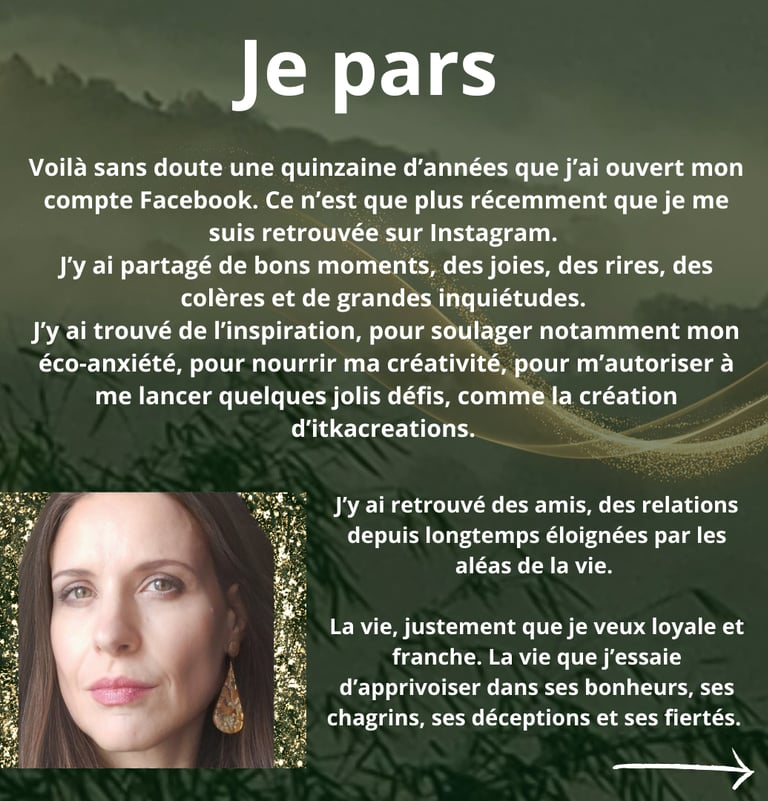 La photographie d'un visage de femme qui regarde le spectateur dans les yeux. autour, un texte